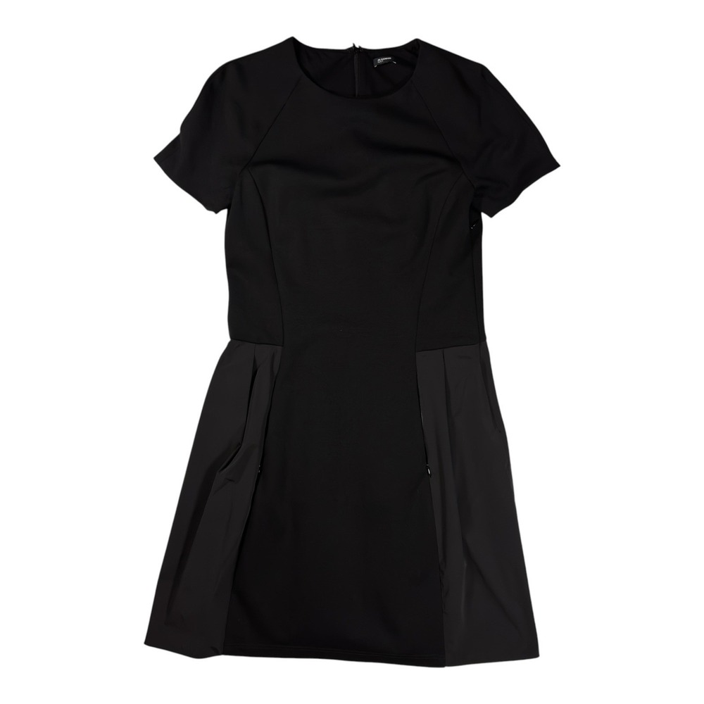 JIL SANDER Navy Black Slippery Skirt Evening Cocktail Dress Knee Length